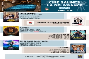 Les films de la Délivrance à Dieuze en Avril 2026
