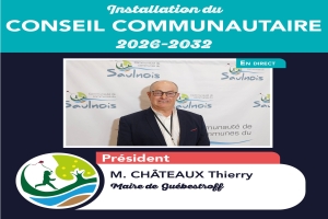 Élection du Président de la C.CS. : Thierry CHÂTEAUX élu !