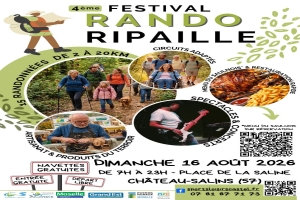 RandoRipaille 2026 Place de la Saline – Château-Salins  16 août de 7h00 à 23h00